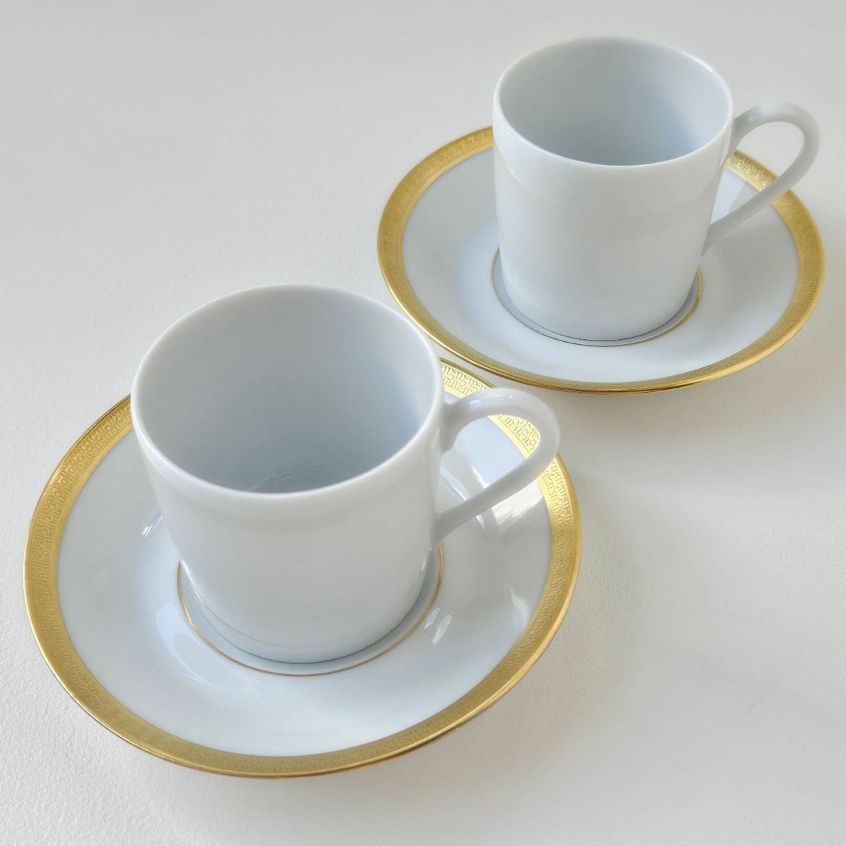 Paire de tasses à café et leurs soucoupes – Manufacture Haviland – Limoges, XXIe s.