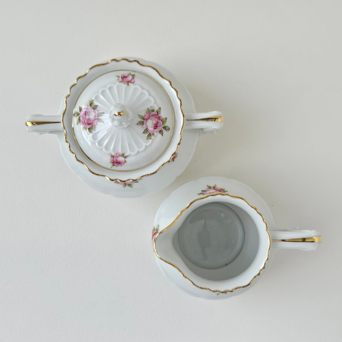 Sucrier couvert et crémier – Manufacture Haviland – Limoges, 2e moitié du XXᵉ s.