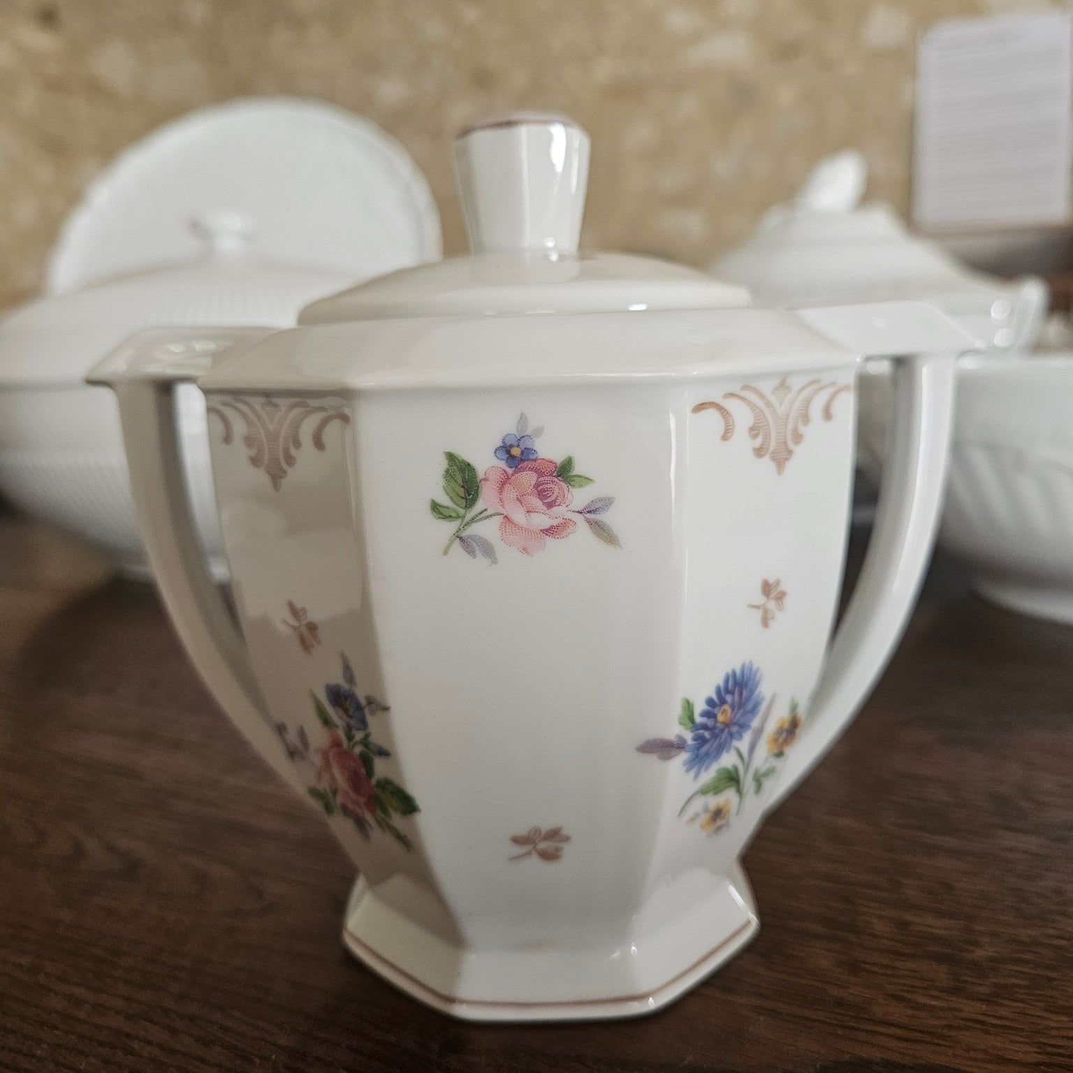 Covered sugar bowl – Art Deco – Former Royal Factory