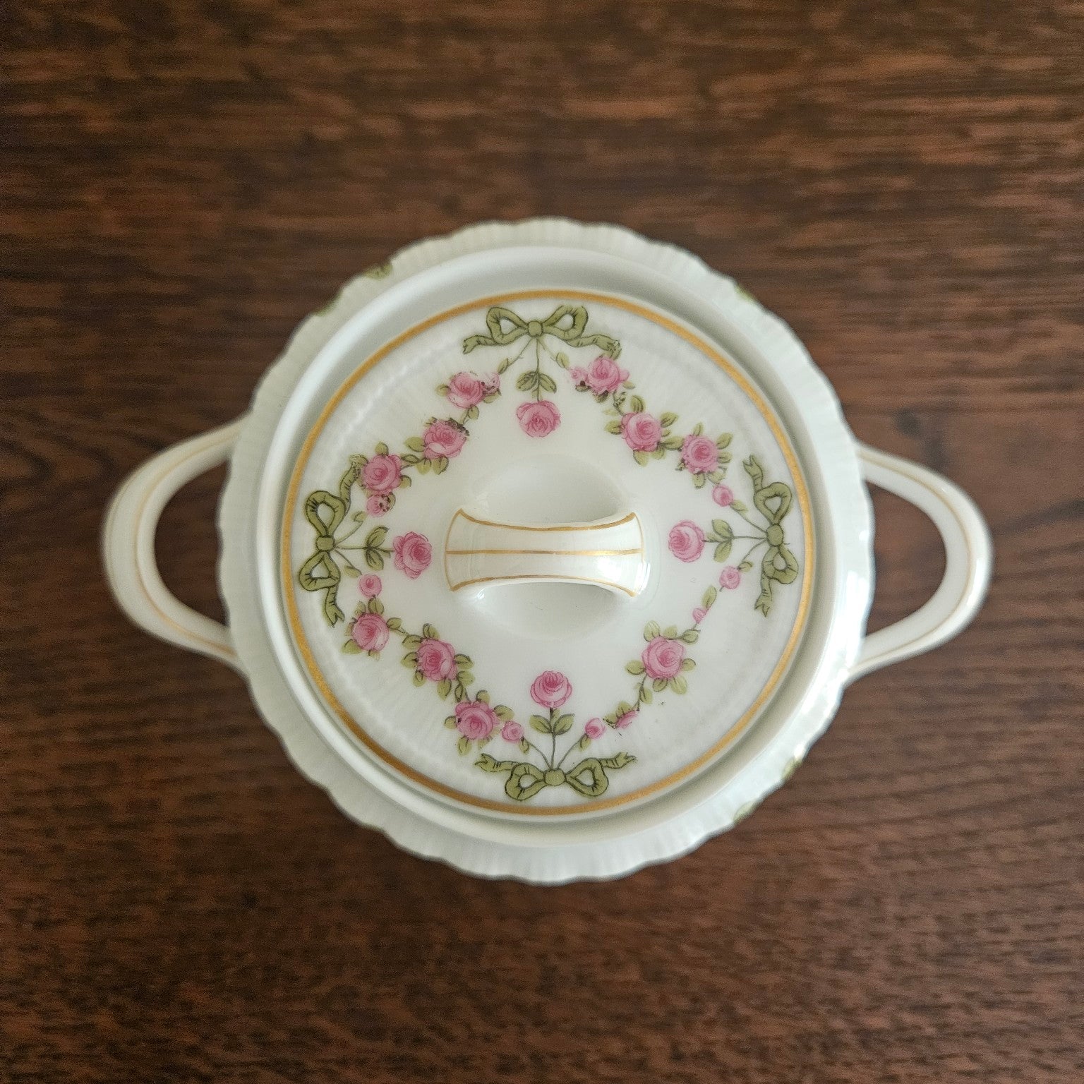 Small covered sugar bowl – Belle Époque – Theodore Haviland