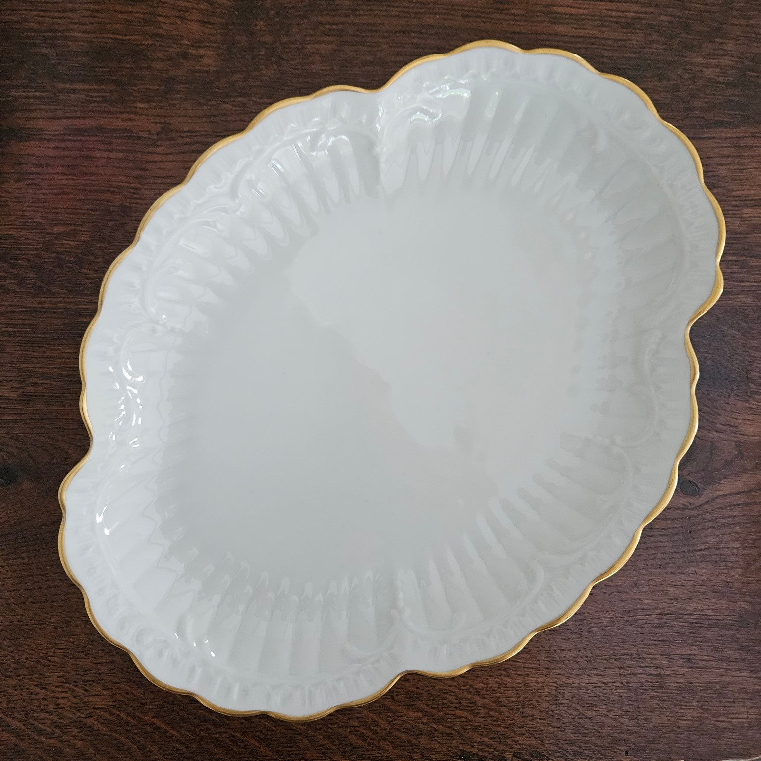 Oval serving dish – Gold rim – Chastagner