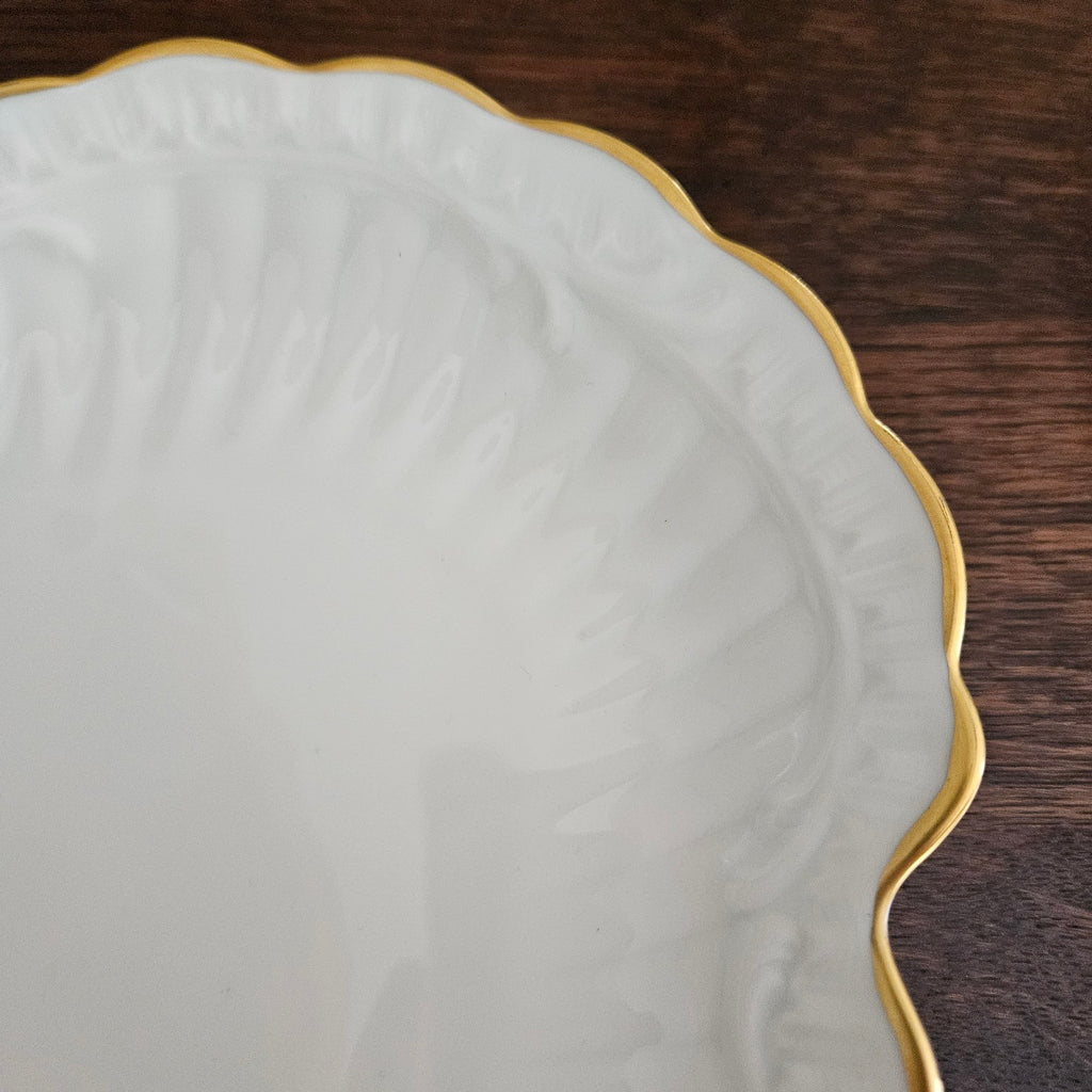 Plat de service ovale – Filet or – Chastagner