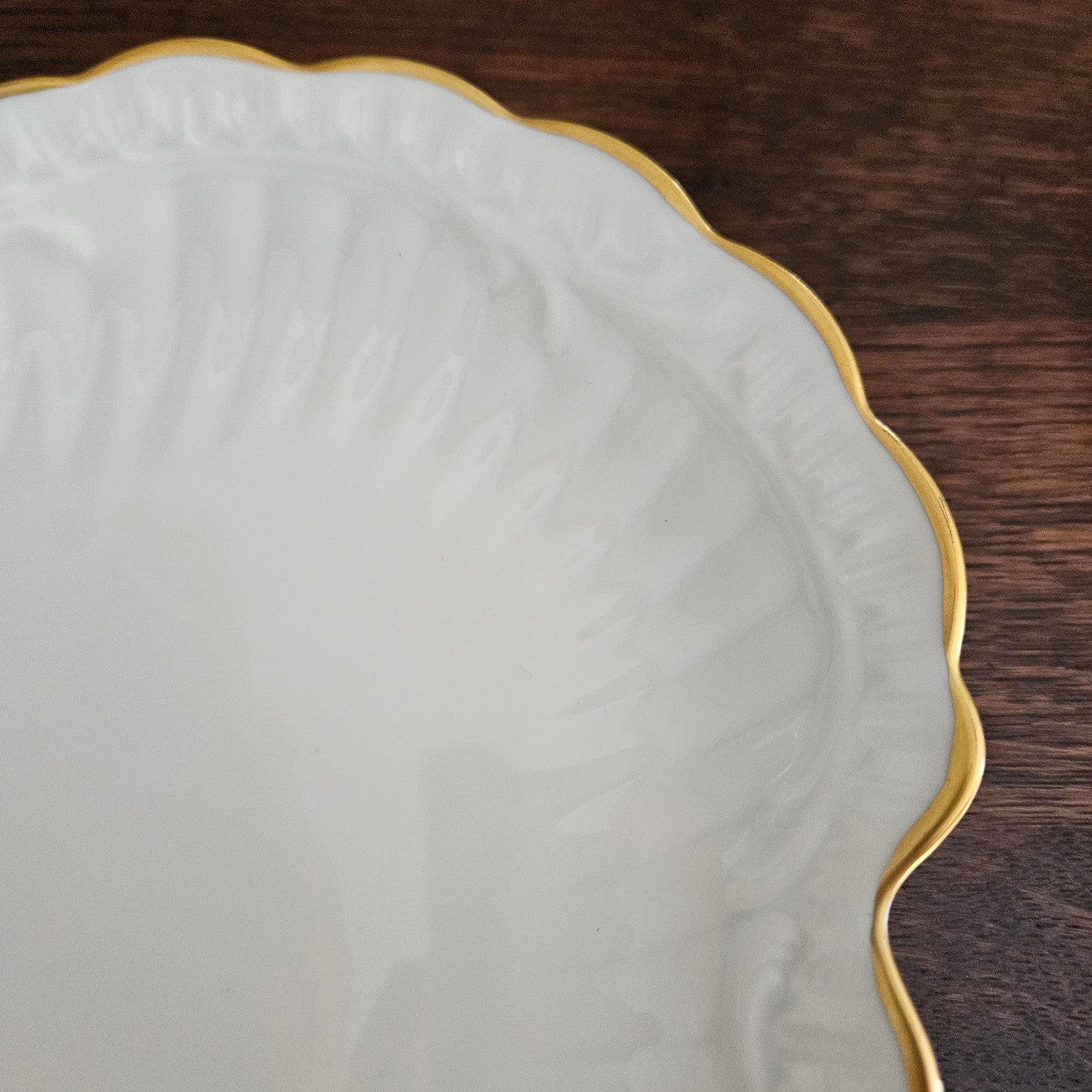 Oval serving dish – Gold rim – Chastagner