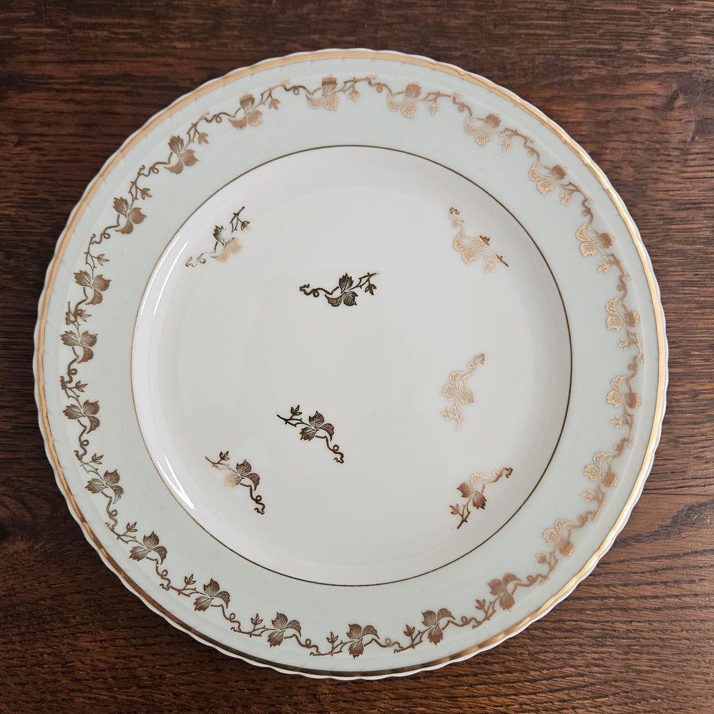 Suite de 4 assiettes à dessert – aile céladon