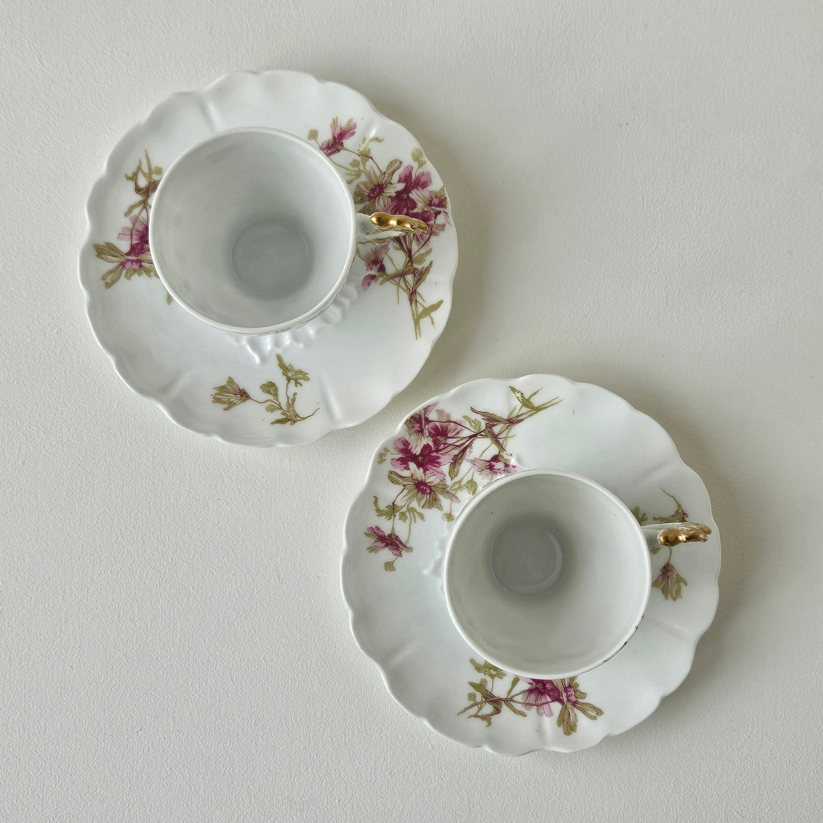 Paire de tasses à café – Manufacture Frères Plainemaison – Limoges, v. 1885-1900