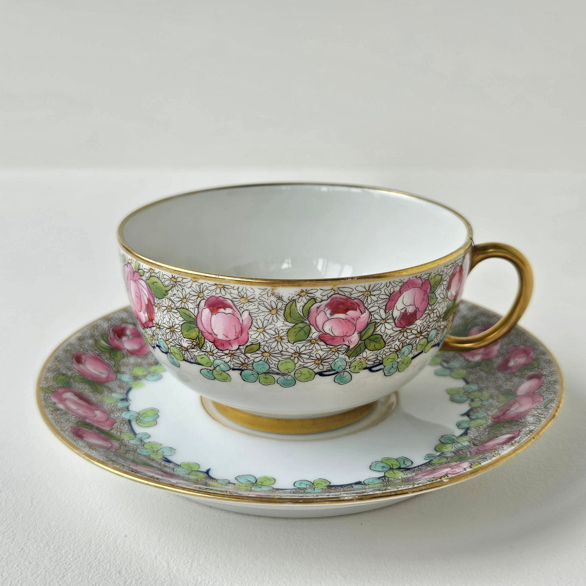 Tasse et soucoupe – Manufacture Jean Pouyat – Limoges, v. 1900-1910