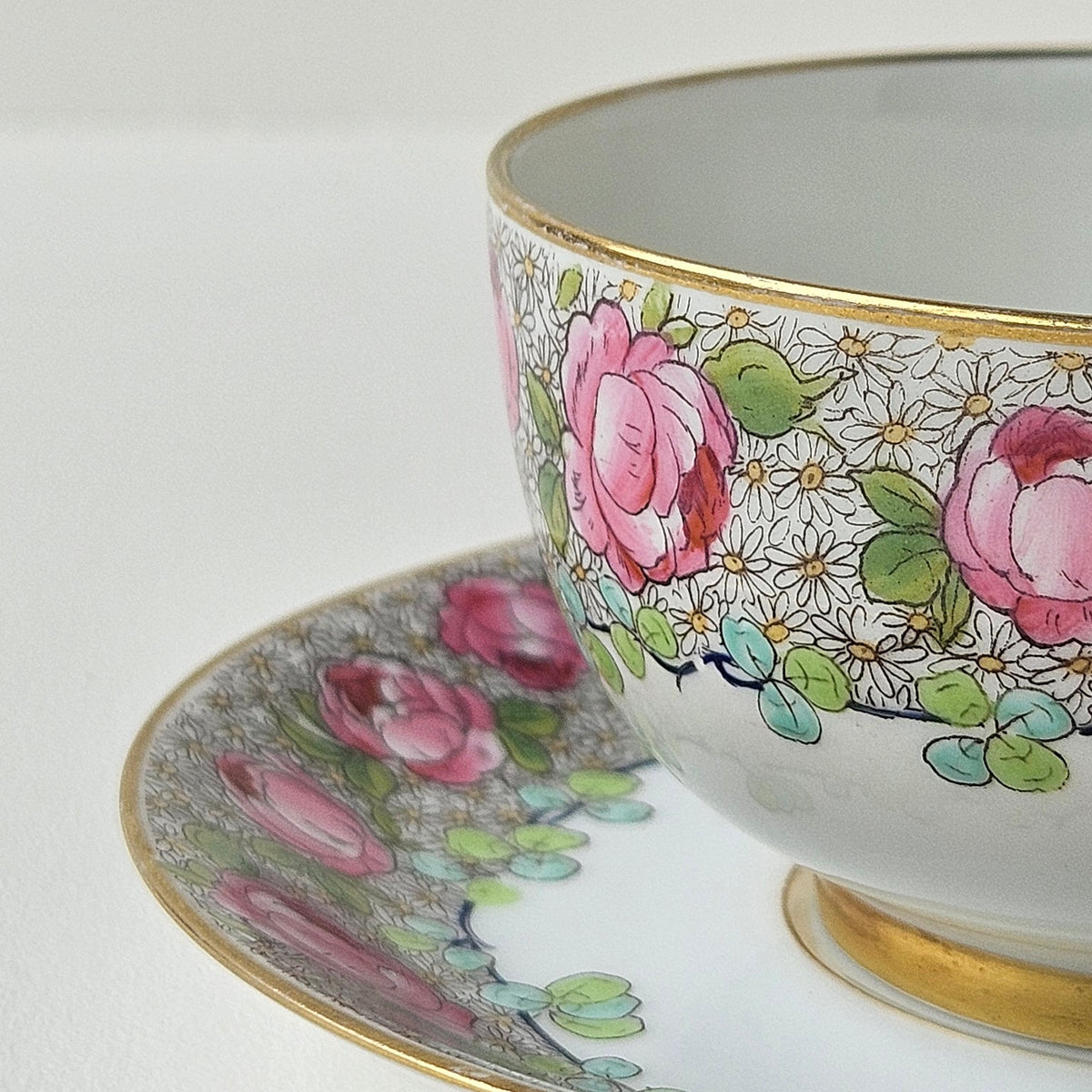 Tasse et soucoupe – Manufacture Jean Pouyat – Limoges, v. 1900-1910