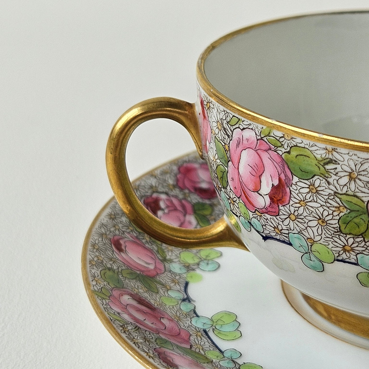 Tasse et soucoupe – Manufacture Jean Pouyat – Limoges, v. 1900-1910