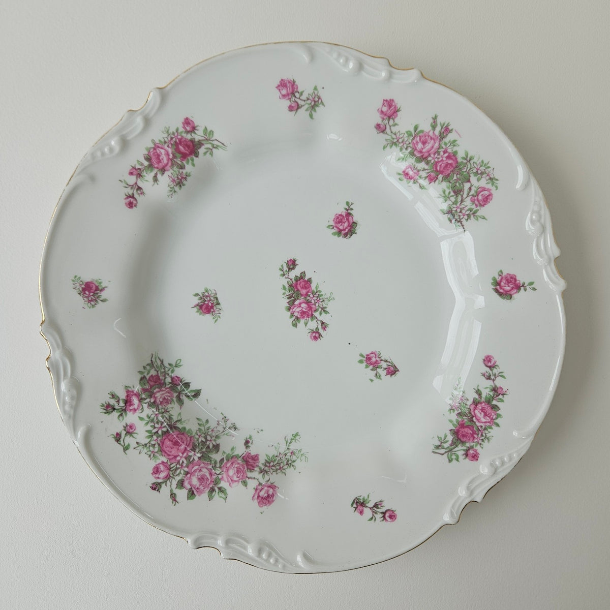 Plat de service ancien – Manufacture Jean Pouyat – Limoges, v. 1900