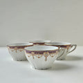 Quatre tasses à thé – Manufacture La Porcelaine Limousine – Limoges, v. 1910