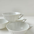 Set of Four Fine Porcelain Tea Cups – Limoges, circa 1940-1950