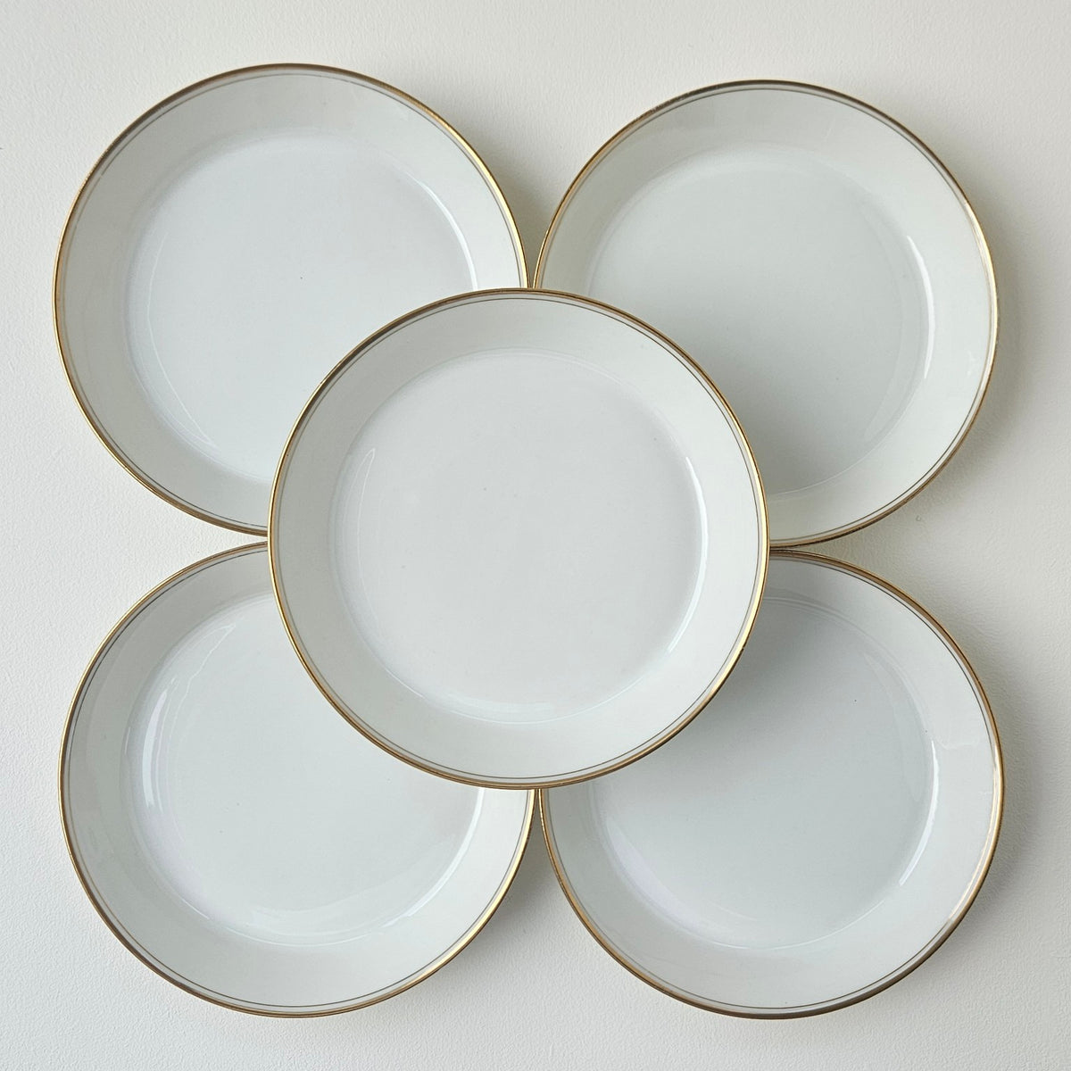 Ensemble de huit coupelles à double filet doré – Manufacture Haviland – Limoges, v. 1950