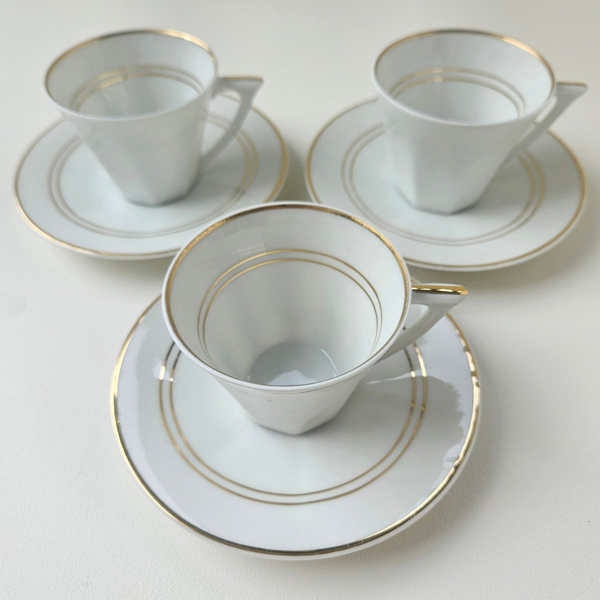 Coffee Cups and Saucers – Manufacture Lucien Michelaud – Limoges, c. 1930