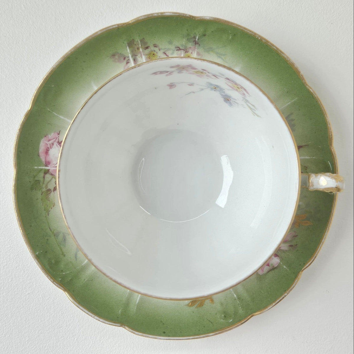 Paire de tasses à thé et soucoupes – Manufacture William Guérin – Limoges, v. 1895-1905