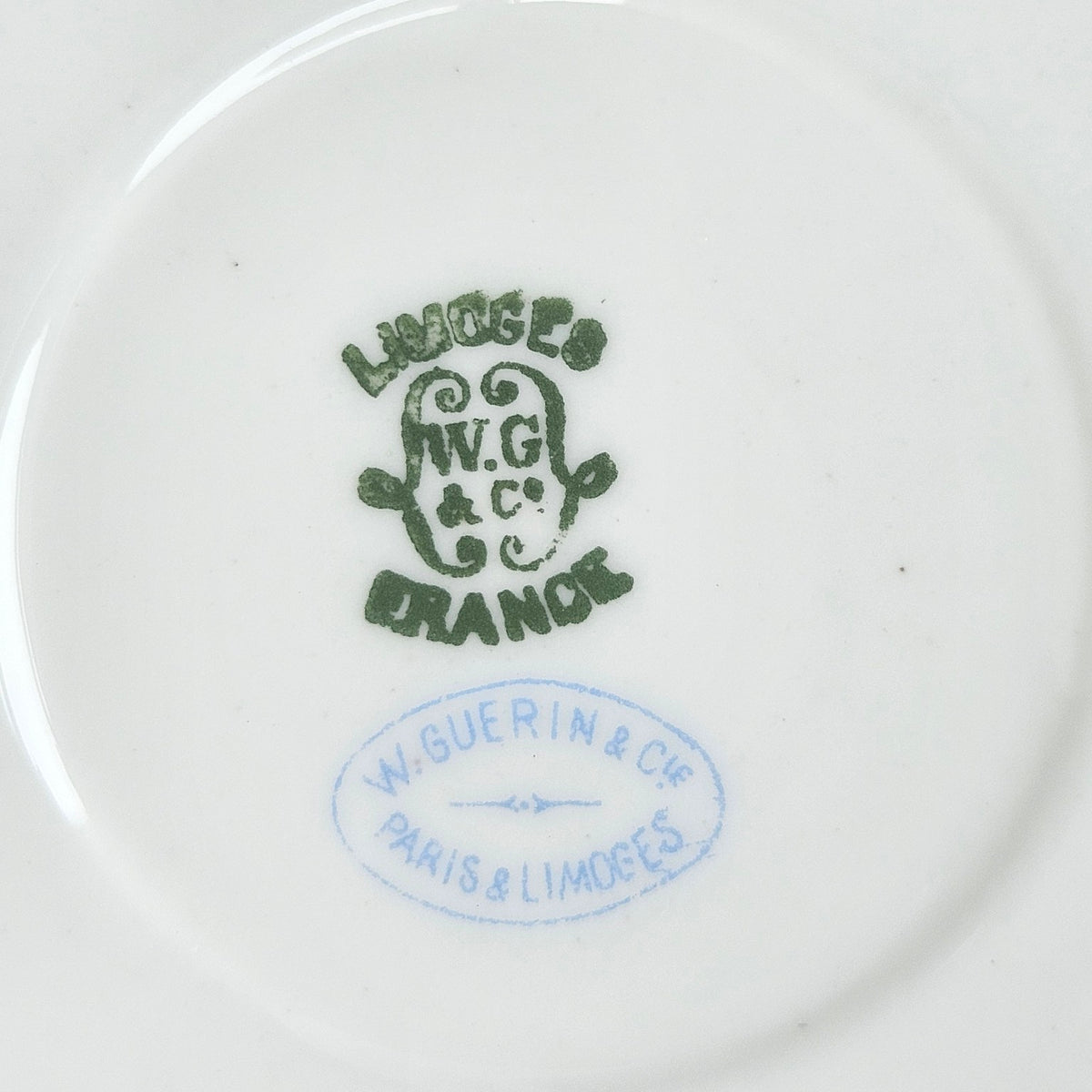 Paire de tasses à thé et soucoupes – Manufacture William Guérin – Limoges, v. 1895-1905
