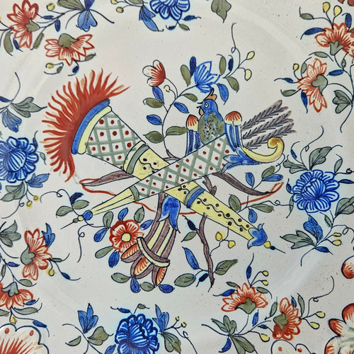 Assiette en faïence – Décor Rouen – Masse Frères / Les Artisans Faïenciers – Desvres, v. 1960