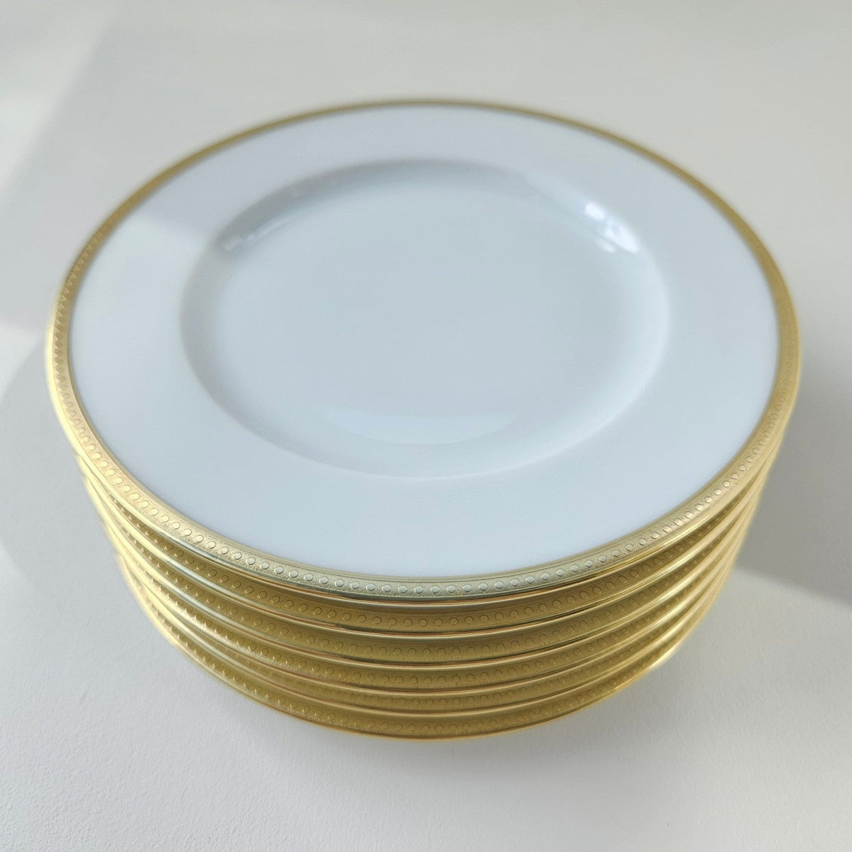 Suite de six assiettes à pain – Incrustation – Manufacture Haviland – Limoges, XXIe s.