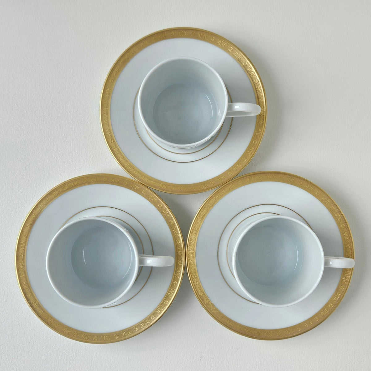 Trois tasses à café et leurs soucoupes – Manufacture Haviland – Limoges, XXIe s.
