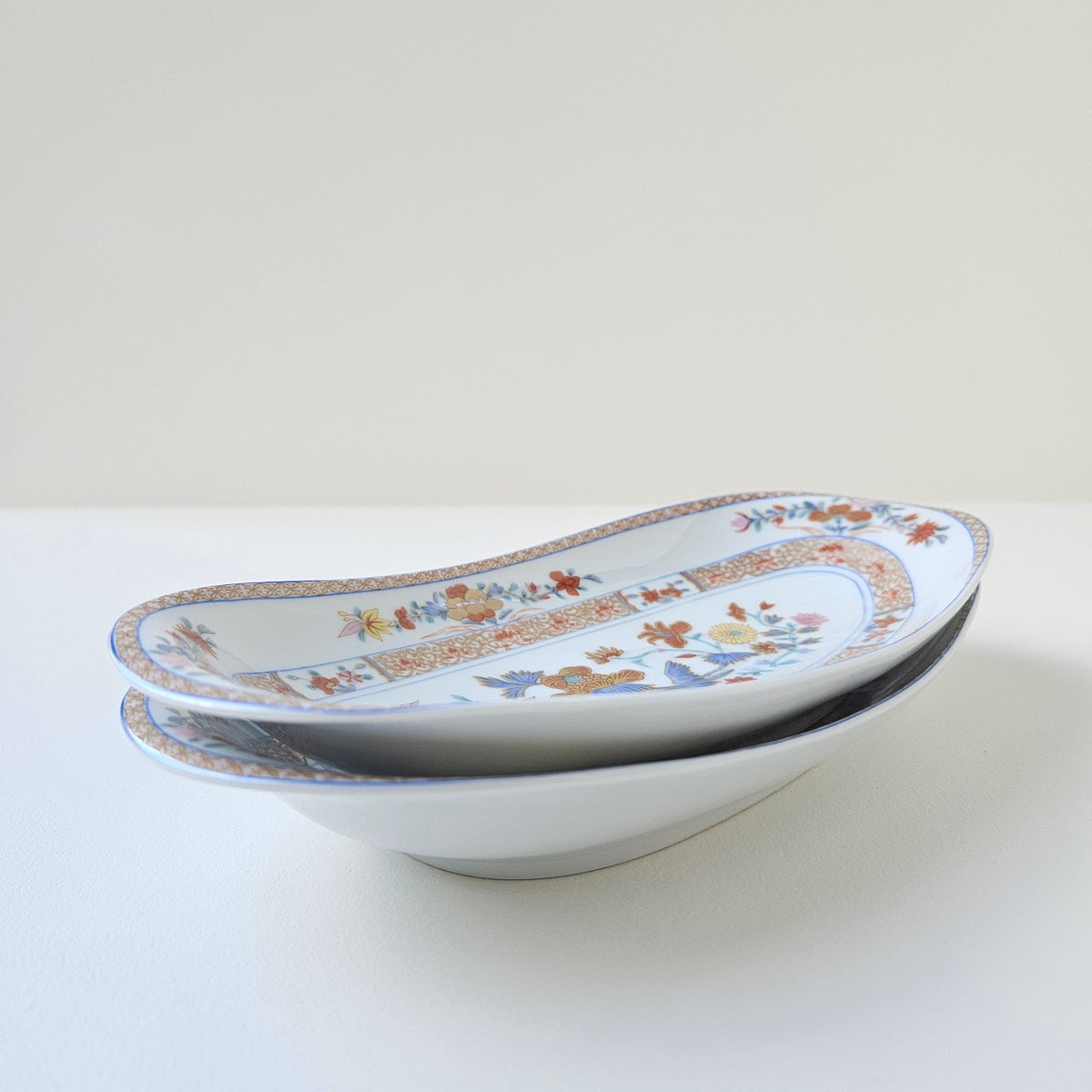 Paire de raviers – Décor Pondichery – Manufacture Bernardaud – Limoges, v. 1970-1980
