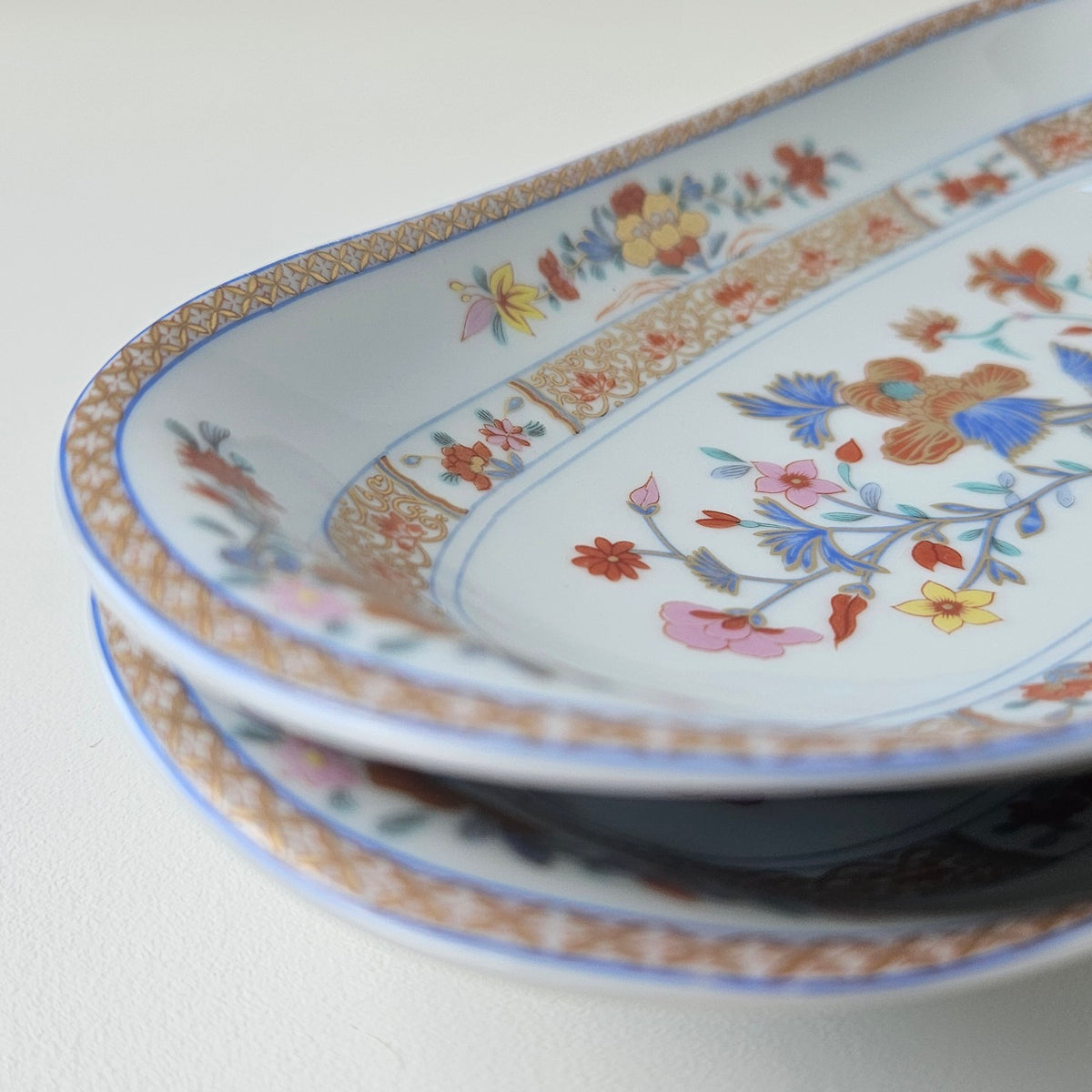 Paire de raviers – Décor Pondichery – Manufacture Bernardaud – Limoges, v. 1970-1980