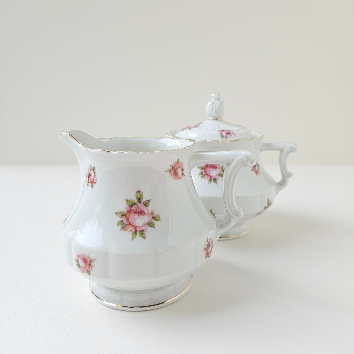 Sucrier couvert et crémier – Manufacture Haviland – Limoges, 2e moitié du XXᵉ s.