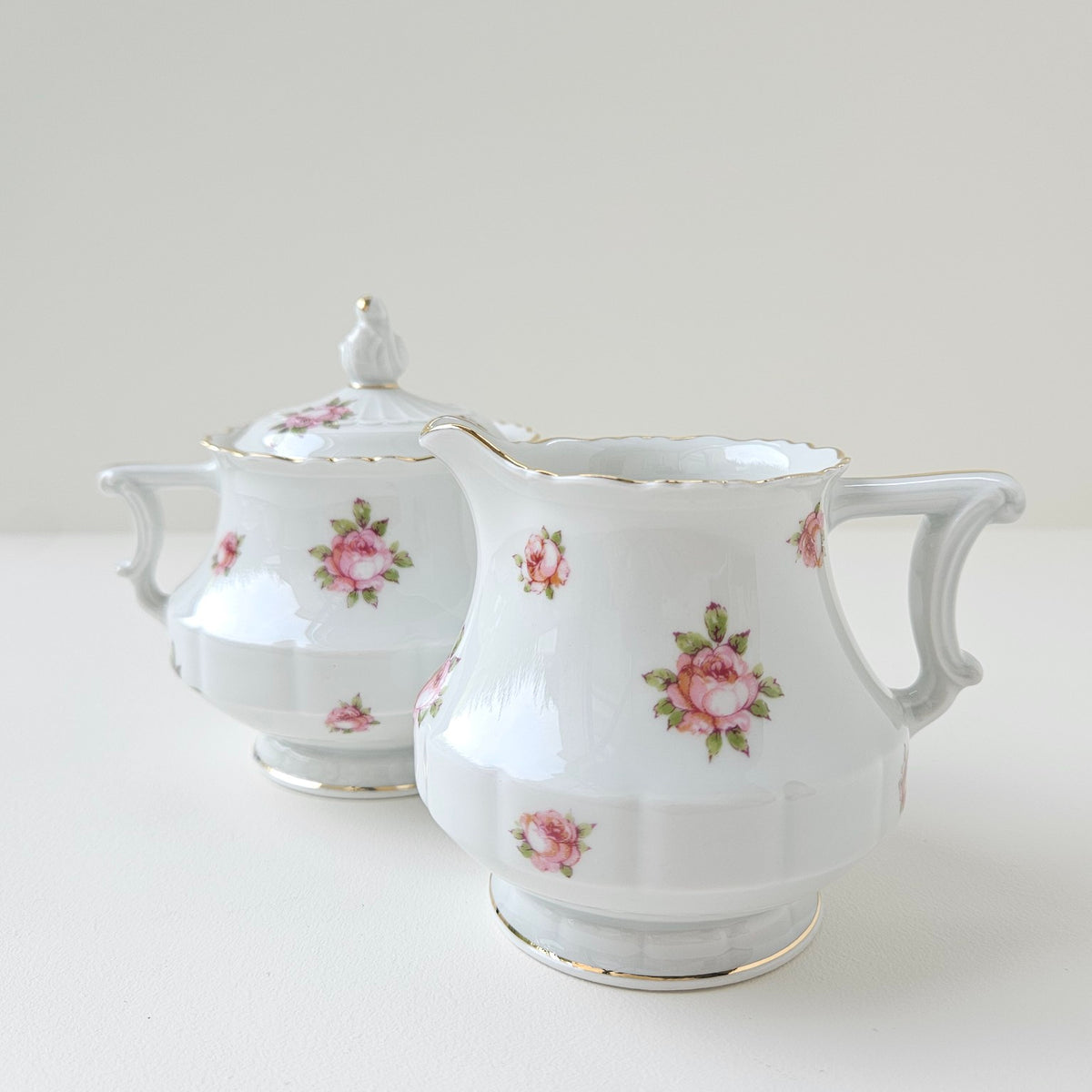 Sucrier couvert et crémier – Manufacture Haviland – Limoges, 2e moitié du XXᵉ s.