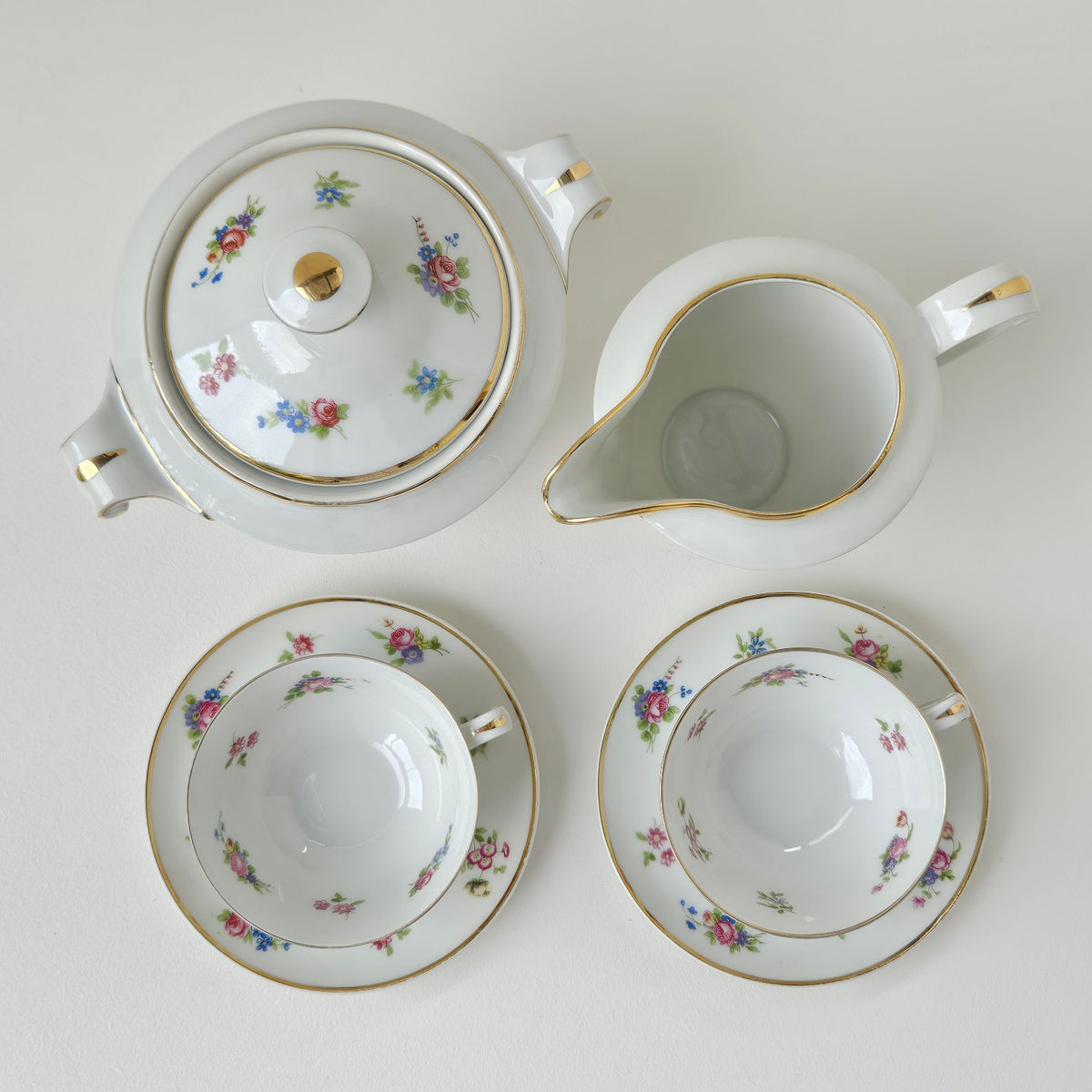 Partie de service à café en porcelaine de Limoges – Manufrance – Saint-Etienne, vers 1930