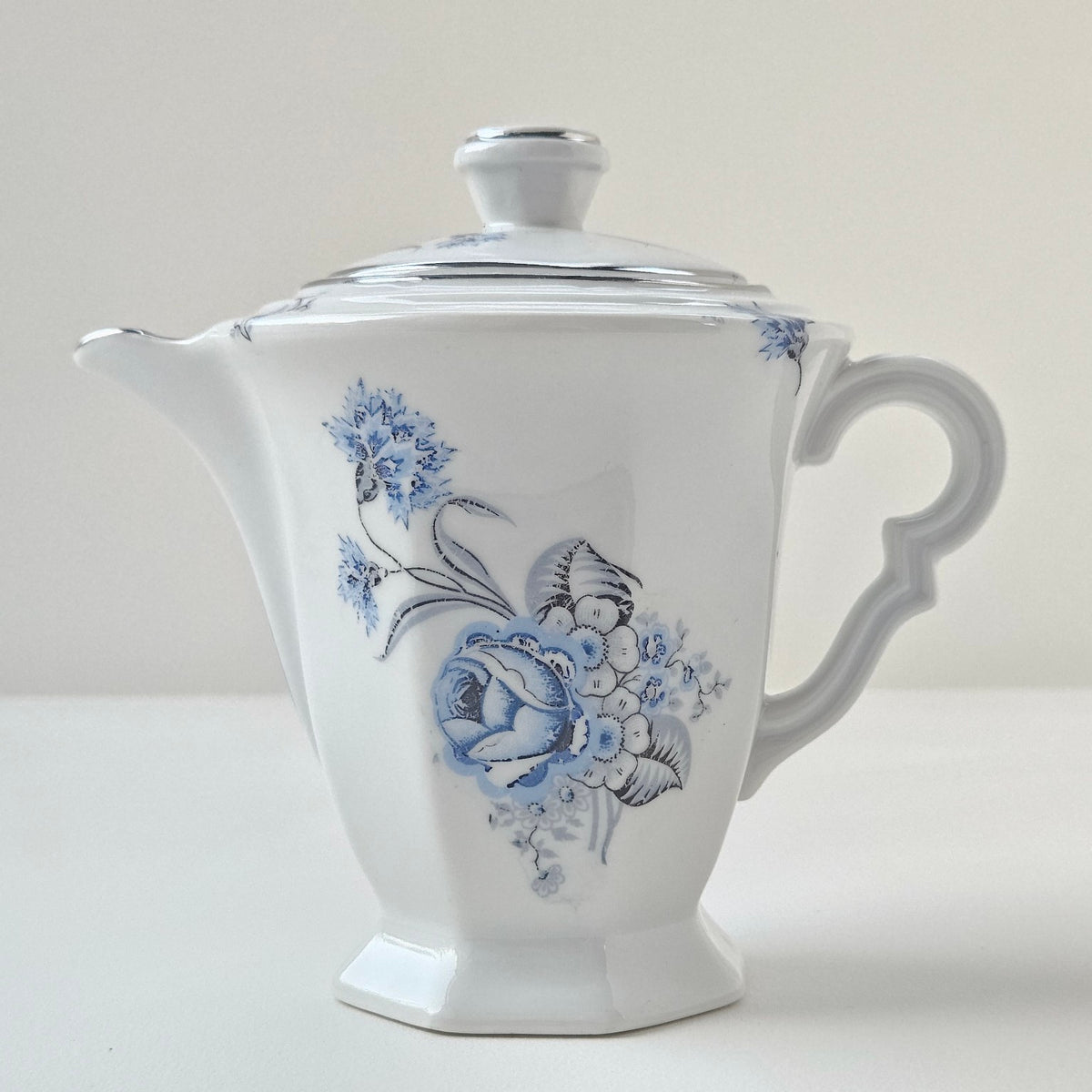 Fine Porcelain Coffee Pot – Decorator: F. G. – Limoges, c. 1950