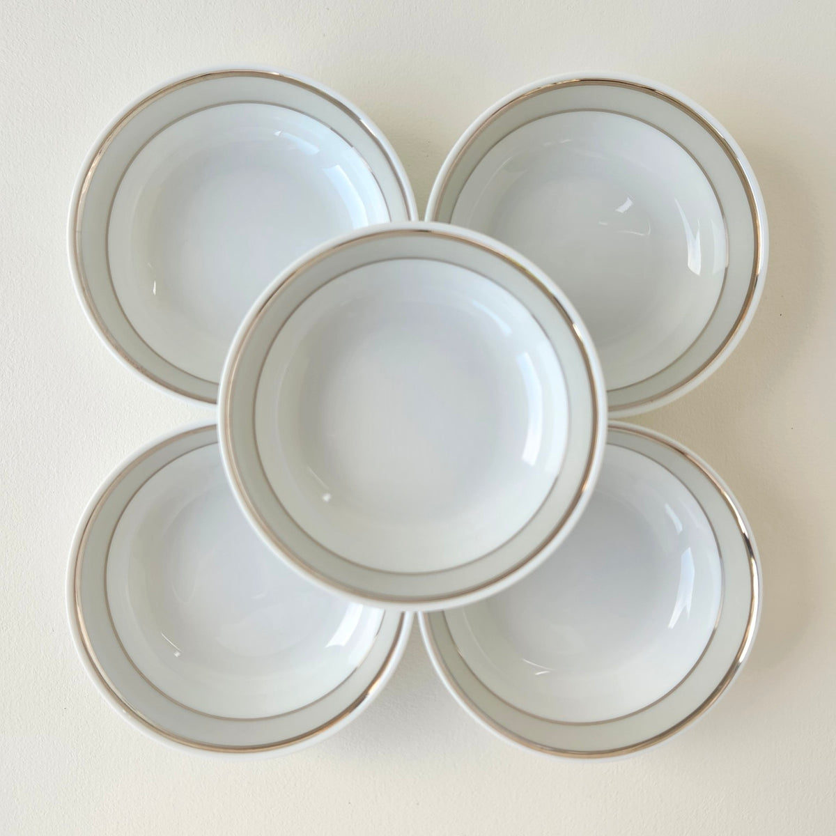 Set of Five Small Dishes – Clair de Lune – Manufacture Haviland – Limoges, 21st Century