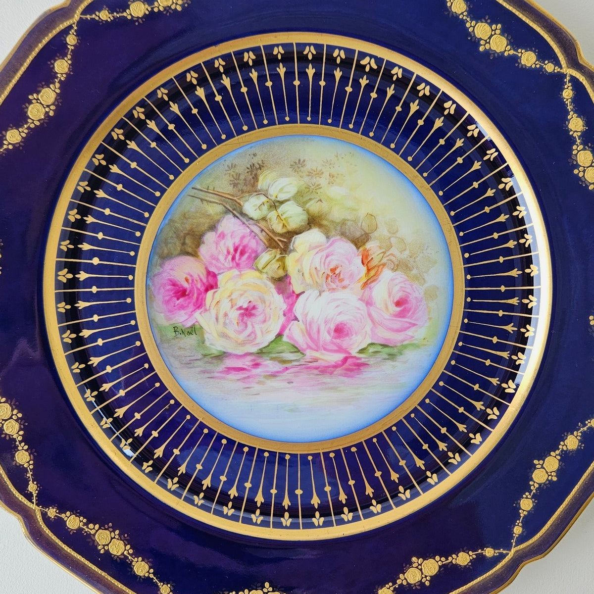 Assiette décorative – Décor B. Noël – Manufacture William Guérin – Limoges, début du XXᵉ siècle