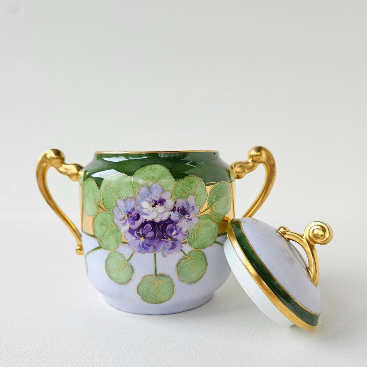 Sucrier Couvert – Art nouveau – Manufacture Plainemaison Frères – Limoges, v. 1905-1910