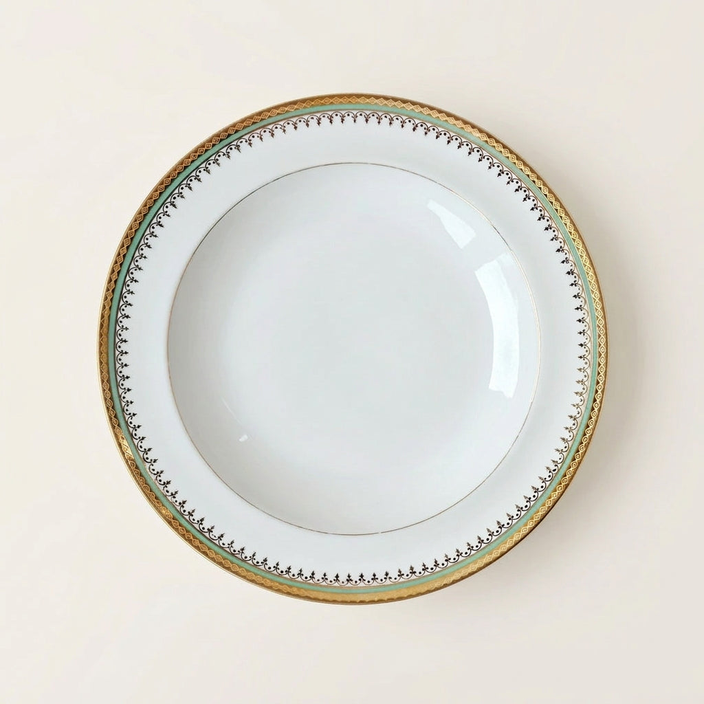 Lot de deux assiettes creuses – Manufacture A. Lanternier – Limoges, v. 1955–1965