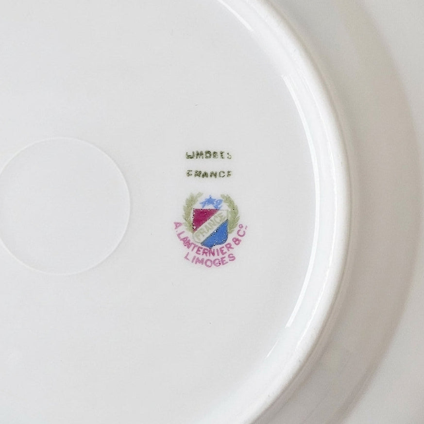 Lot de deux assiettes creuses – Manufacture A. Lanternier – Limoges, v. 1955–1965