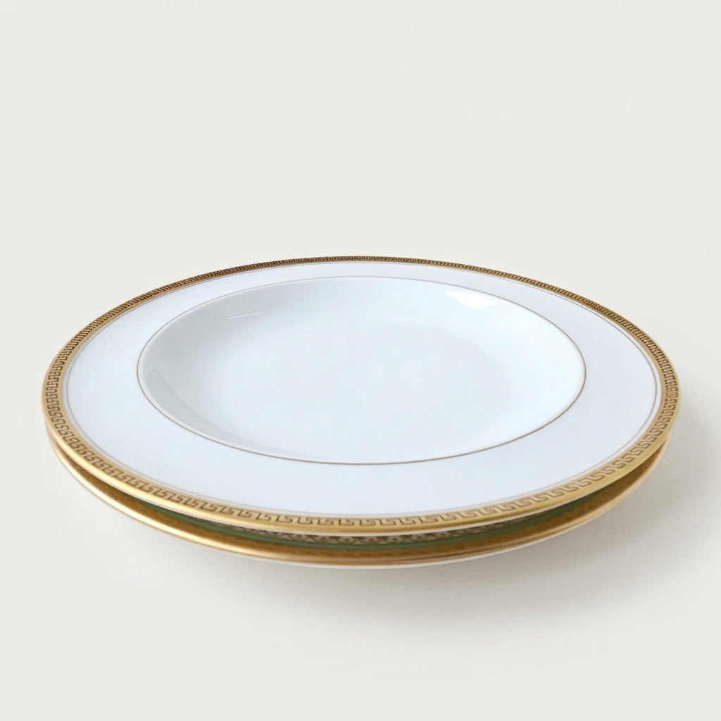 Lot de deux assiettes creuses – Manufacture A. Lanternier – Limoges, v. 1955–1965