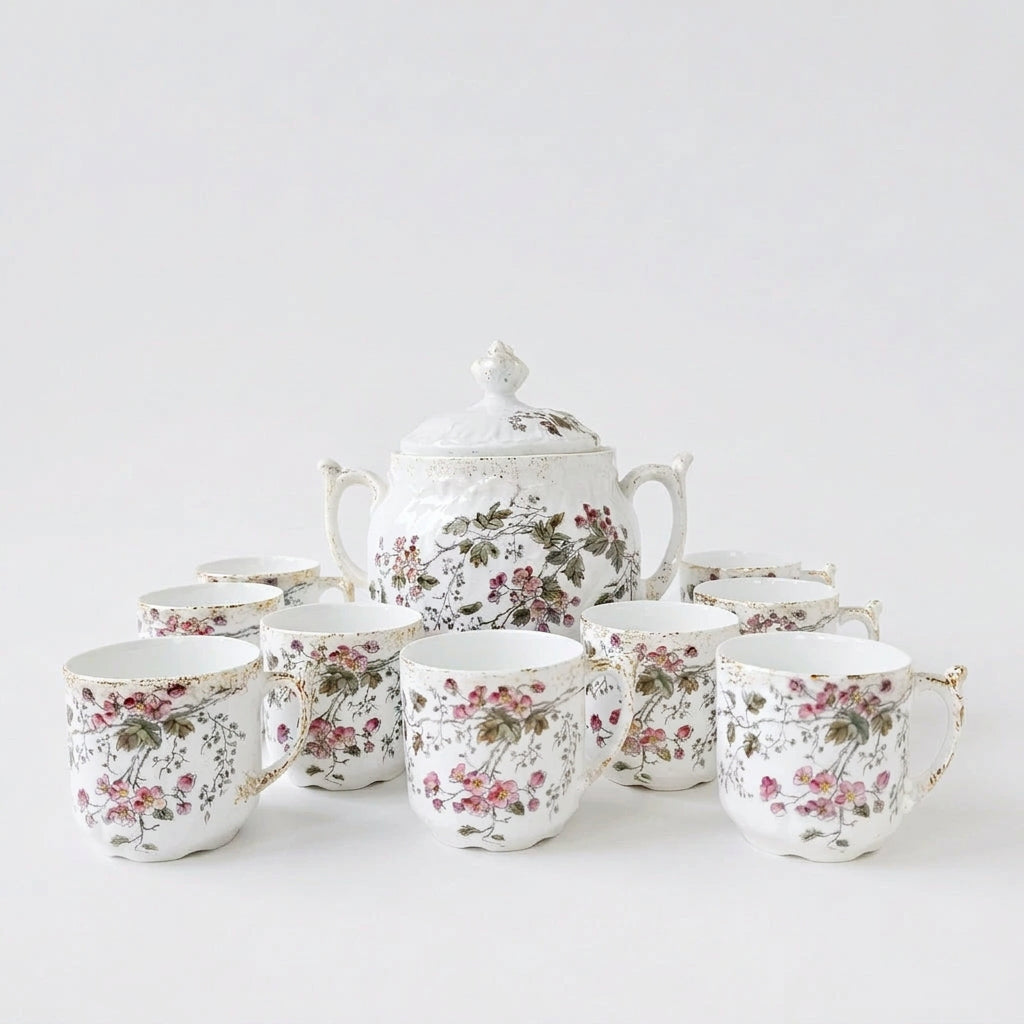 Service à café ancien – Manufacture Léon Sazerat – Limoges, v. 1890