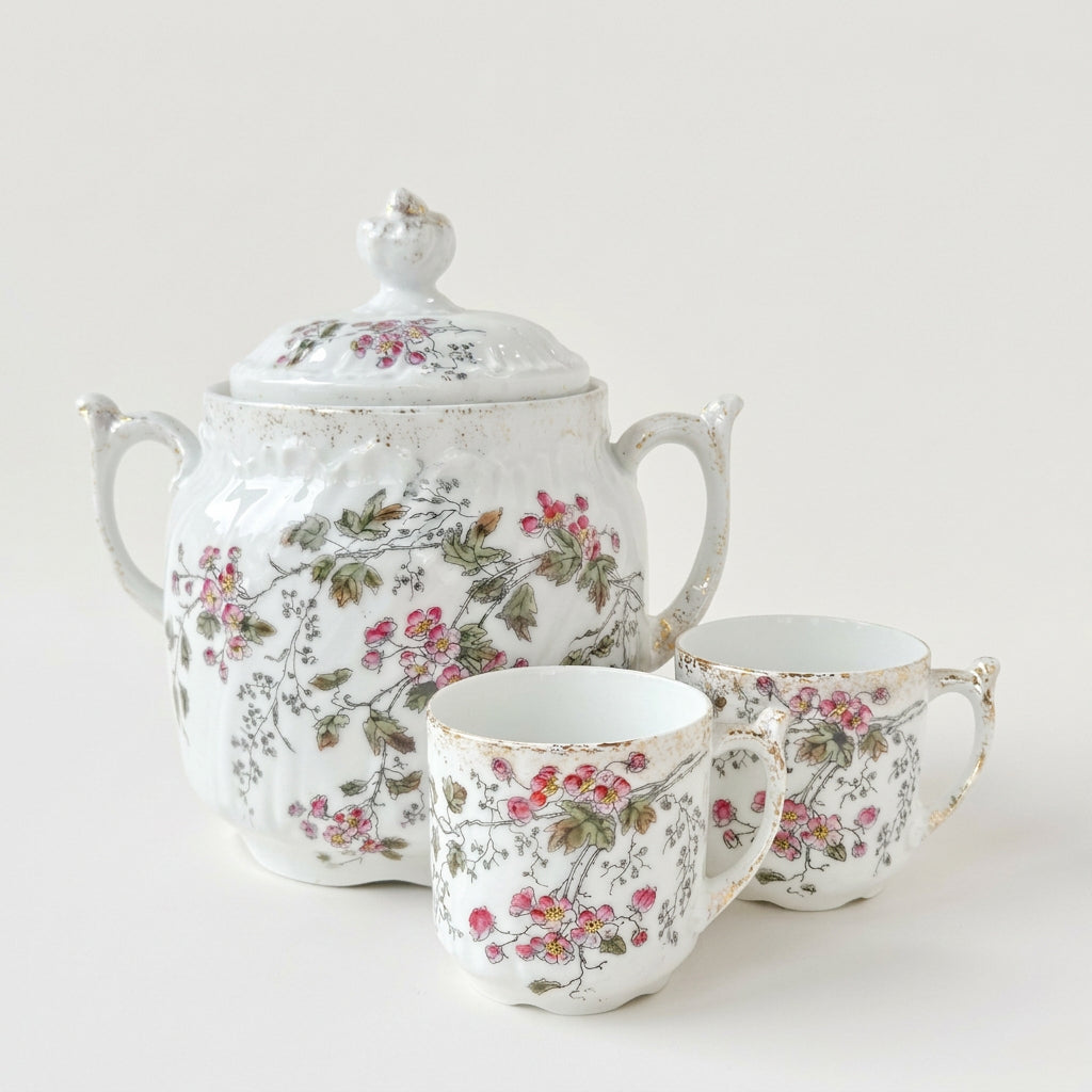 Service à café ancien – Manufacture Léon Sazerat – Limoges, v. 1890
