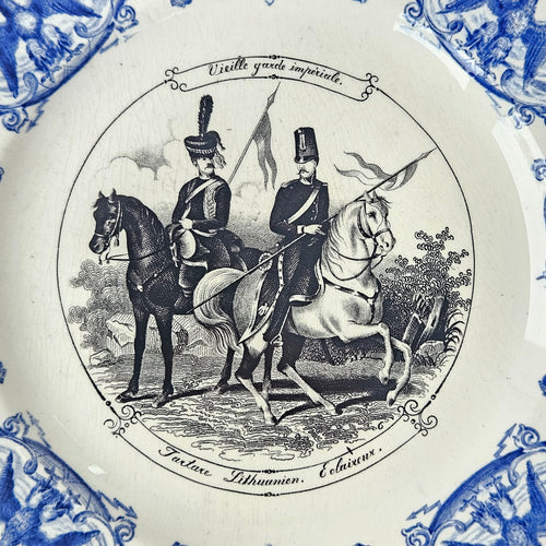 Earthenware Plate – Vieille Garde Impériale – Utzschneider & Cie – Sarreguemines, Late 19th Century