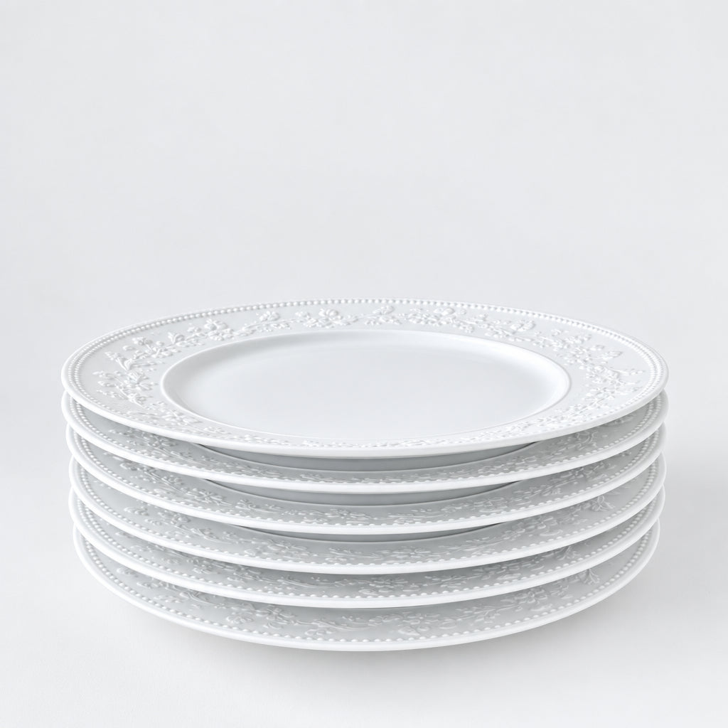 Suite de six assiettes plates – Georgia – Manufacture J.L. Coquet – Saint-Léonard-de-Noblat, XXIe s.