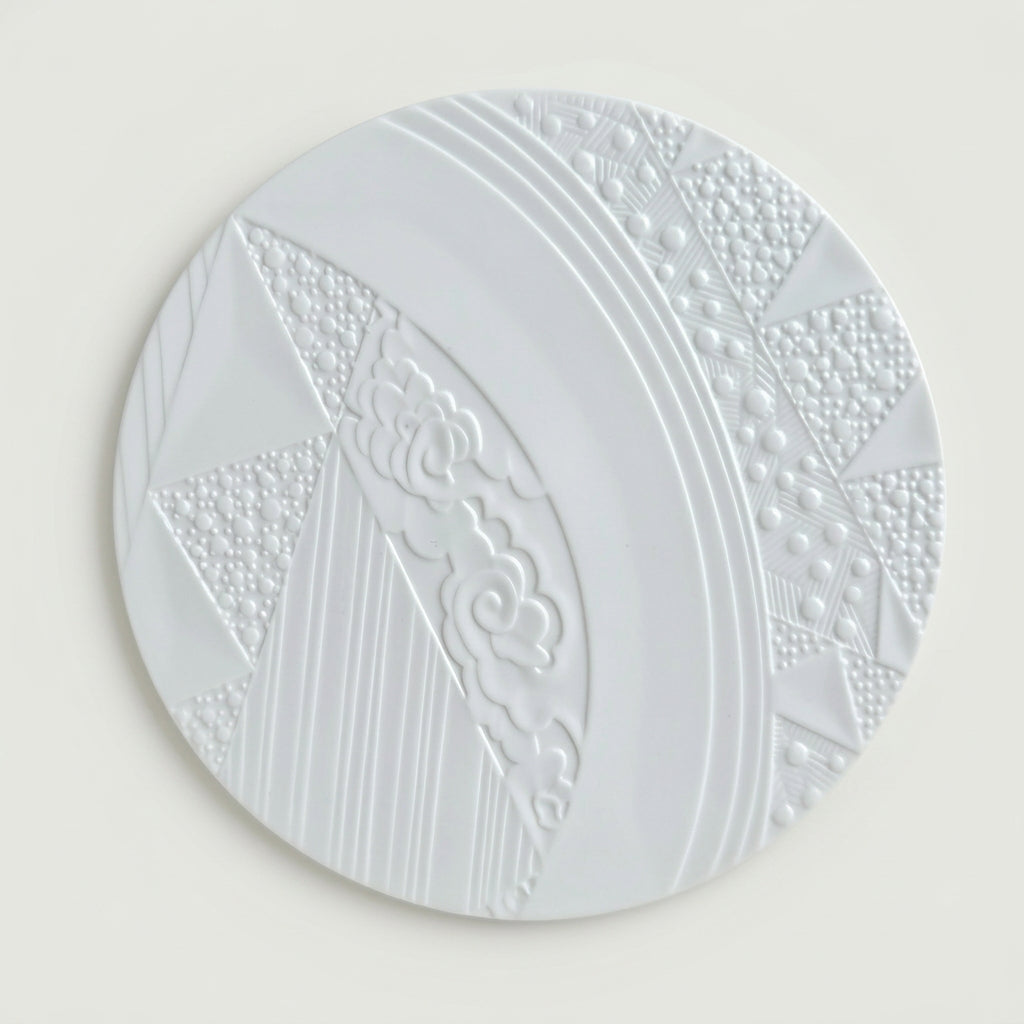 Bottle Coaster – Biscuit Porcelain – Manufacture J.L. Coquet – Saint-Léonard-de-Noblat, 21st Century