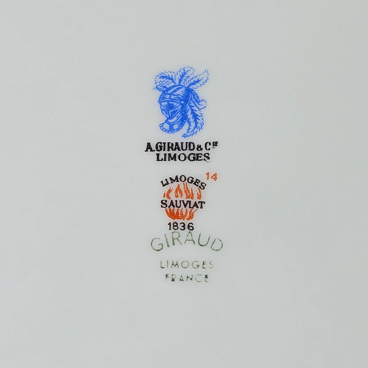 Assiette plate – Manufacture A. Giraud & Cie – Sauviat-sur-Vige, v. 1967–1979