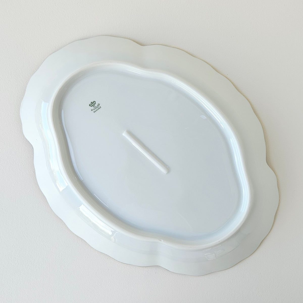 Oval Serving Platter – Gold Trim – Manufacture Chastagner – Limoges, 2nd Half of the 20th Century