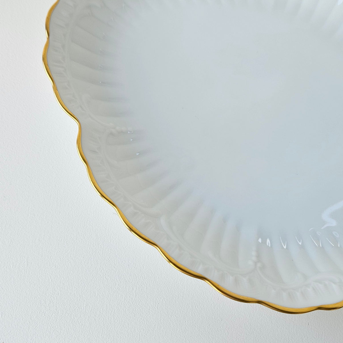 Oval Serving Platter – Gold Trim – Manufacture Chastagner – Limoges, 2nd Half of the 20th Century