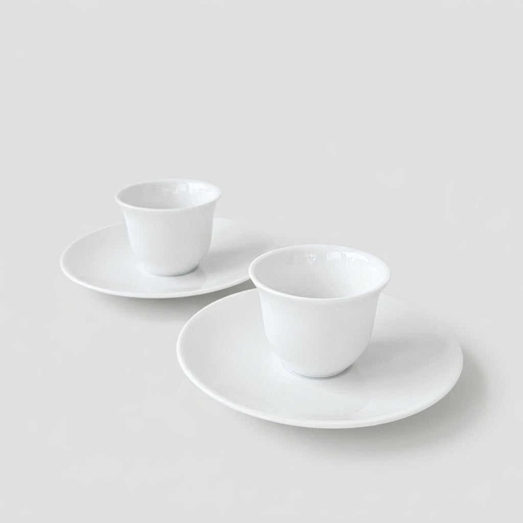 Paire de coquetiers et leurs soucoupes – Manufacture J.L. Coquet – Saint-Léonard-de-Noblat, XXIe s.