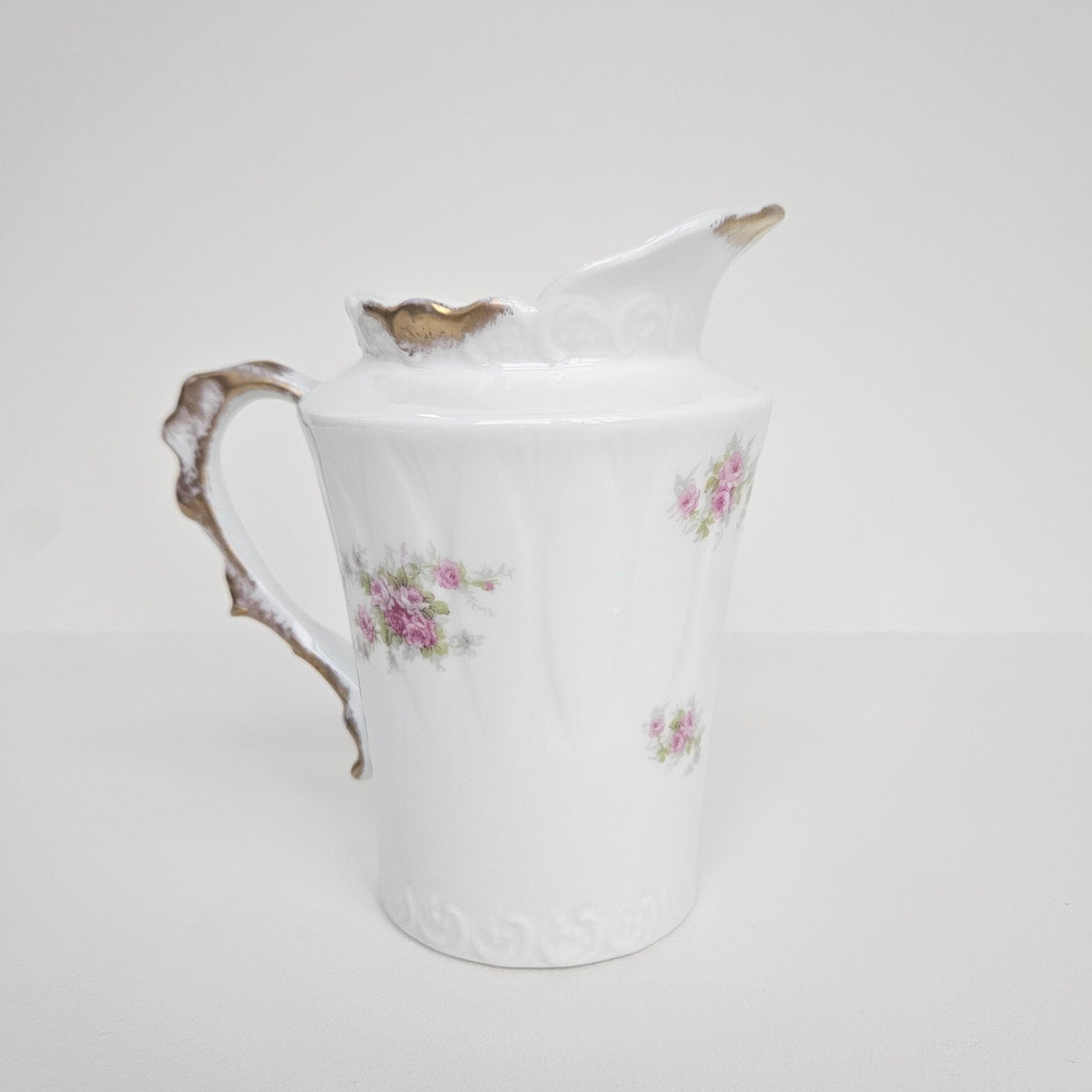 Rose-Decorated Milk Jug – Limoges Porcelain – c. 1950