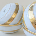 Four Individual Salad Bowls – Manufacture Haviland – Gold Inlay – 21st Century