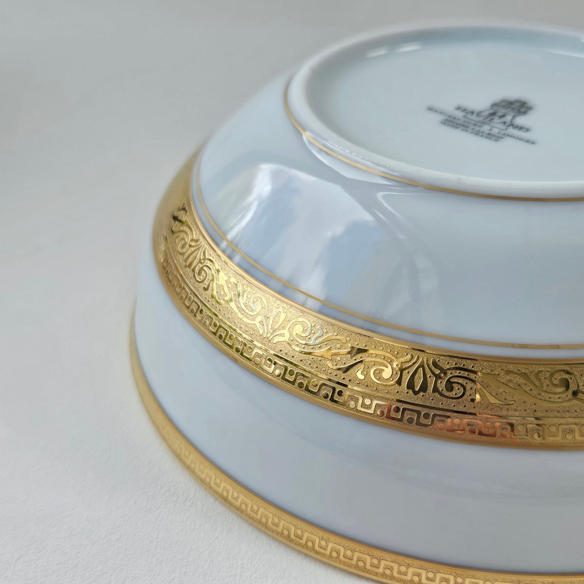 Four Individual Salad Bowls – Manufacture Haviland – Gold Inlay – 21st Century