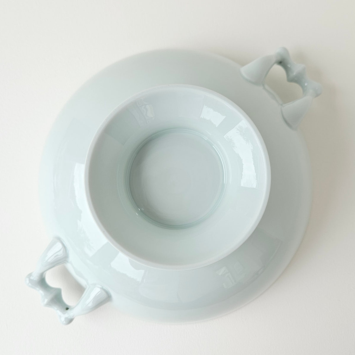 Celadon Porcelain Compote – Manufacture Haviland – Early 21st Century.