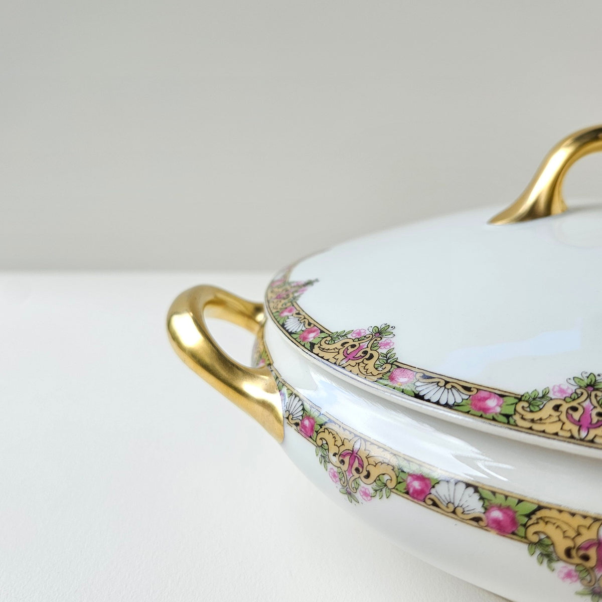 Petit légumier couvert – Manufacture Elite Works (Bawo & Dotter) – Limoges, v. 1900-1914
