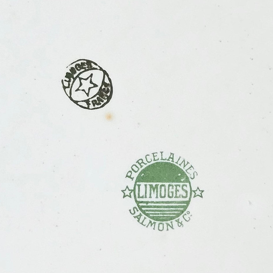 Plat de service – Décor : Salmon & Co – Manufacture Legrand F. – Limoges, v. 1925-1930