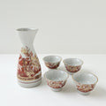 Service à saké japonais en porcelaine Kutani – Japon, vers 1950-1970